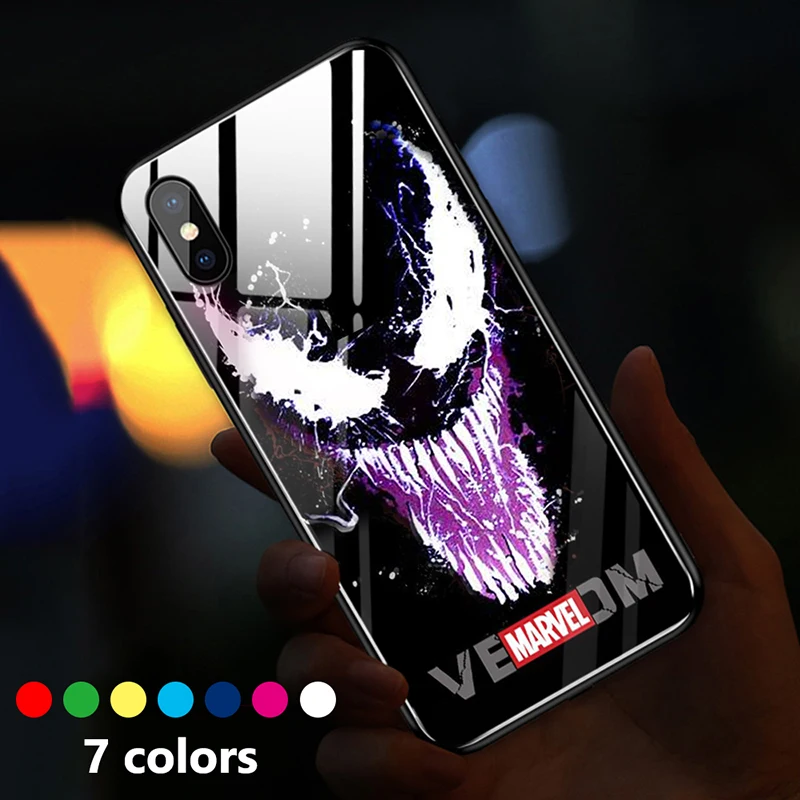 Чехол для телефона Наруто Саске с подсветкой для IPhone 11 Pro Max XS XR X 8 7 6 6S Plus светодиодный чехол из закаленного стекла Coque Flash Cover Fundas - Цвет: 4