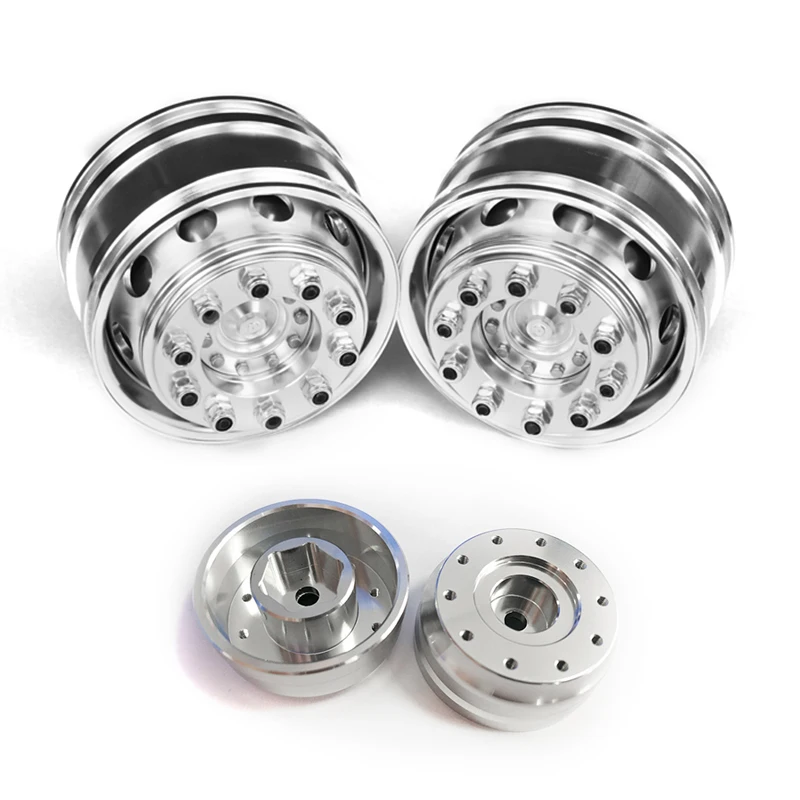 Металл LESU Powered Axles передние ступицы колеса для 1/14 Радиоуправляемый тягач Tamiya