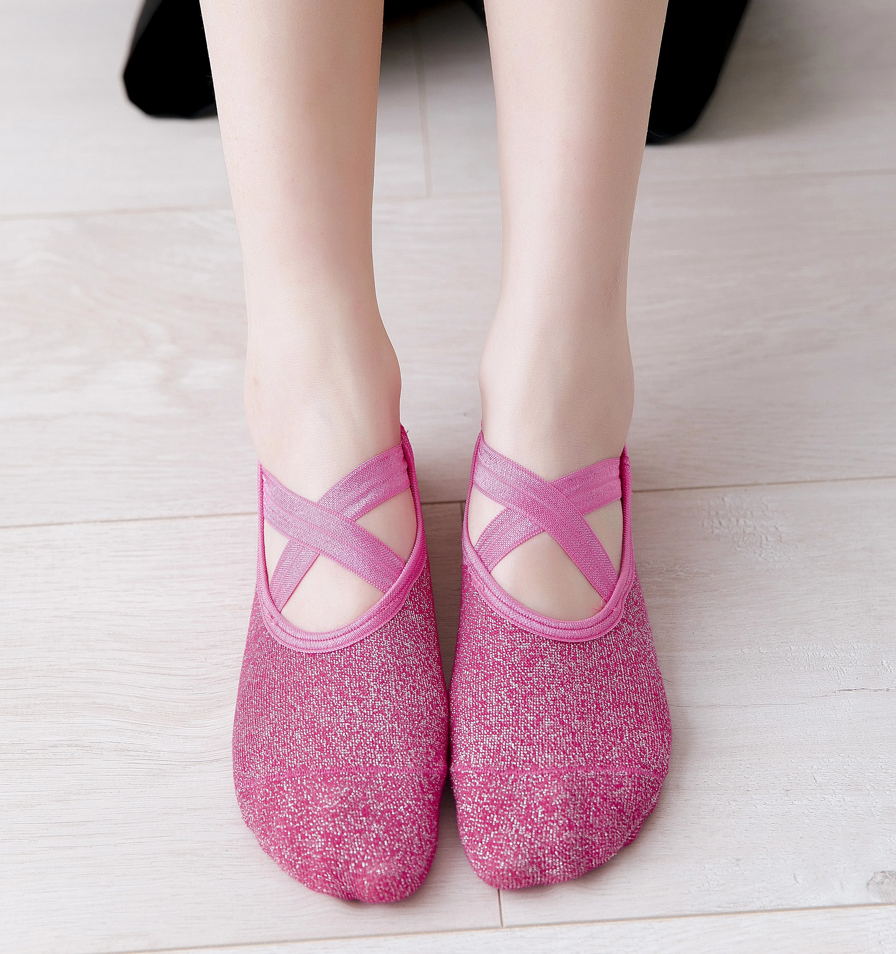 

Yoga Socks for Women Non-Slip Grips Anti-Skid Pilates, Barre, Bikram Fitness