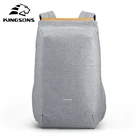 Рюкзак Kingsons для ноутбука 15,6 дюйма, водонепроницаемый школьный ранец с USB-зарядкой и защитой от кражи, дорожный портфель для мужчин и женщин