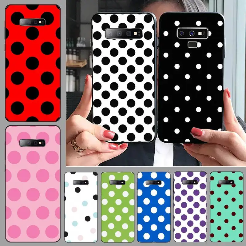 Роскошный чехол в горошек с креативным дизайном для телефона Samsung S6 S7 edge S8 S9 S10 e plus