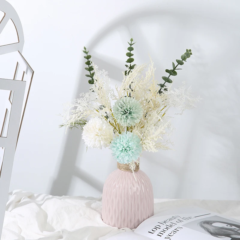 

DIY Home Decor Eucalypto Artificial Flower Simulation Plant Japanese Style Wedding Handhold Desktop Decoration Light Luxury Wind