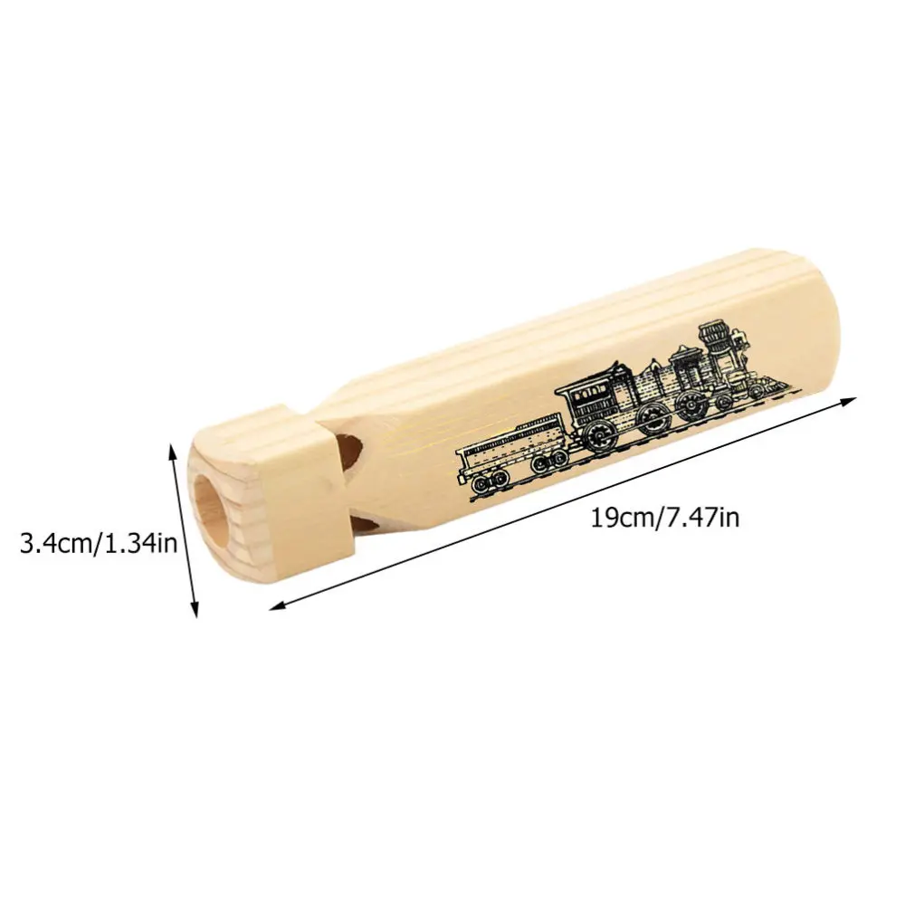 

1pc Wood Train Whistle Wooden Whistle with Train Pattern Party Favor for Kids