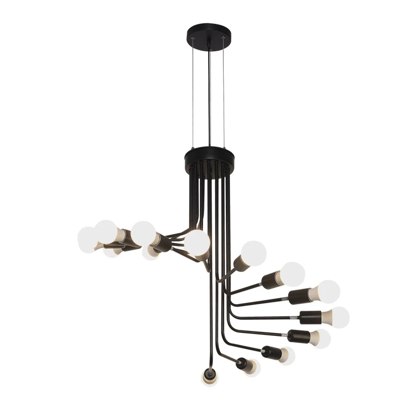 買取 アメリカの創造的なスパイラルペンダントライトレトロ鉄E27シャンデリア16 26ヘッド階段ヴィラホーム装飾ペンダントランプ