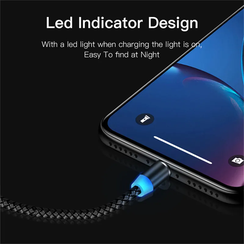 Магнитный кабель мобильный телефон зарядные устройства для Iphone 5 8 7 plus X USB шнур ZTE