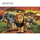 Laeacco джунгли сафари лев Король слон животные Дети Обучение вечевечерние Постер фото фоны фотографический фон фотостудия