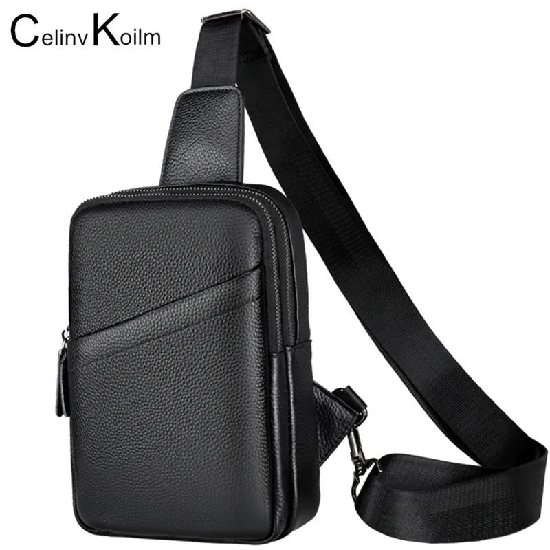 

Celinv Koilm 2022 Новая высококачественная сумка через плечо из натуральной кожи, мужские нагрудные сумки для молодых людей, сумки-слинги от извест...