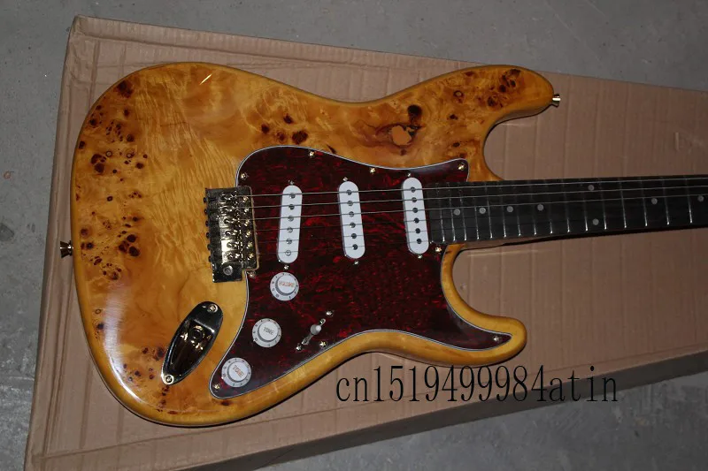 Новый F Природа Дерево золото аксессуары палисандр гриф 6 струнная электрогитара!