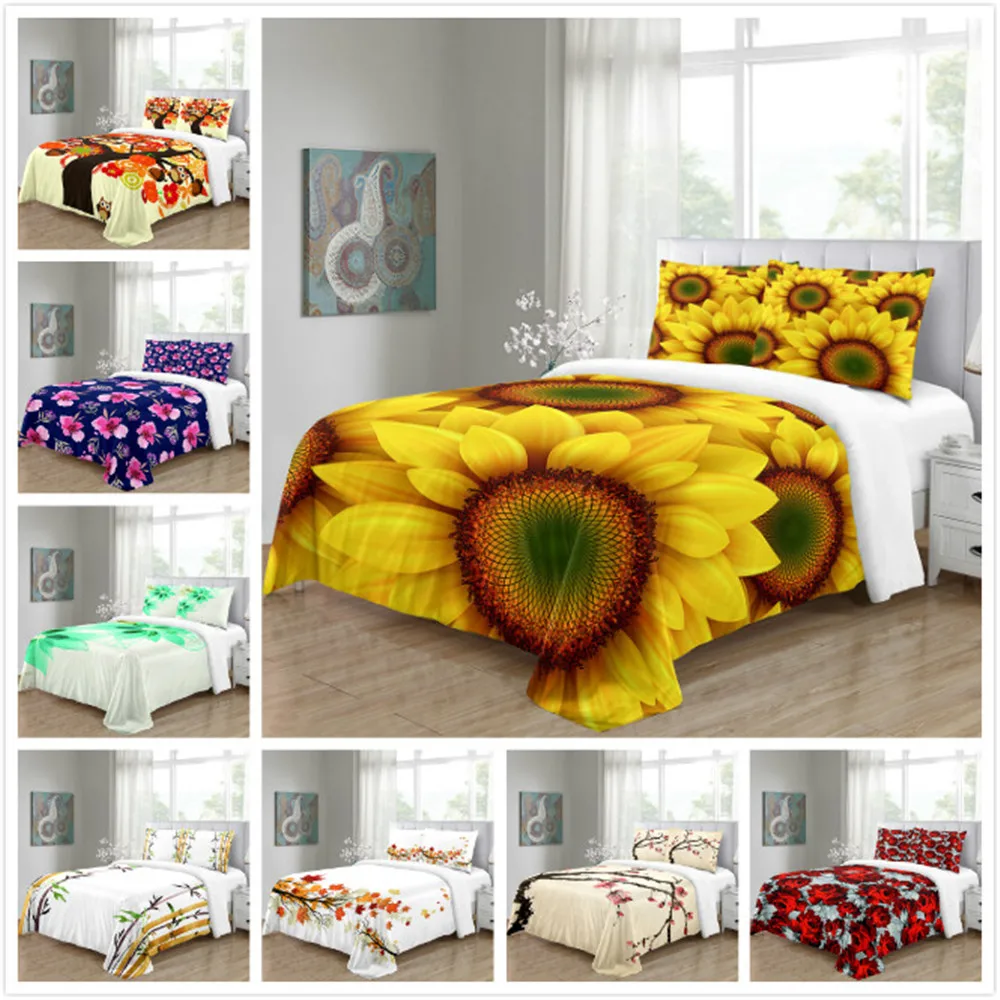 

Sunflower Duvet Cover Set Helianthus Sunflowers Against Weathered Aged Fence Summer Garden Photo Decorative 3 Piece Bedding Set