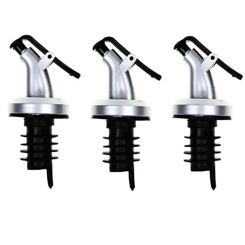 3Pcs Oil Bottle Stopper Lock Plug Seal Leak-proof Food Grade Rubber Nozzle Sprayer Dispenser Wine Pourer Kitchen Bar Gadget - купить по
