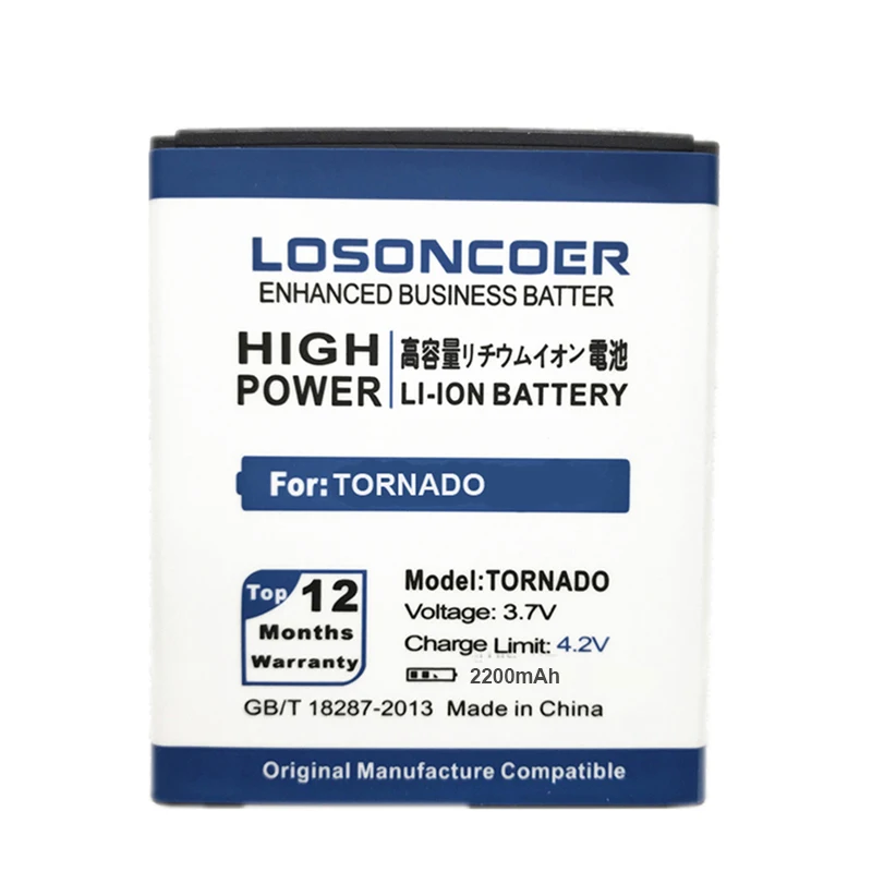 Аккумулятор LOSONCOER 2200 мАч для EXPLAY TORNADO мобильный телефон аккумулятор ~ в наличии |
