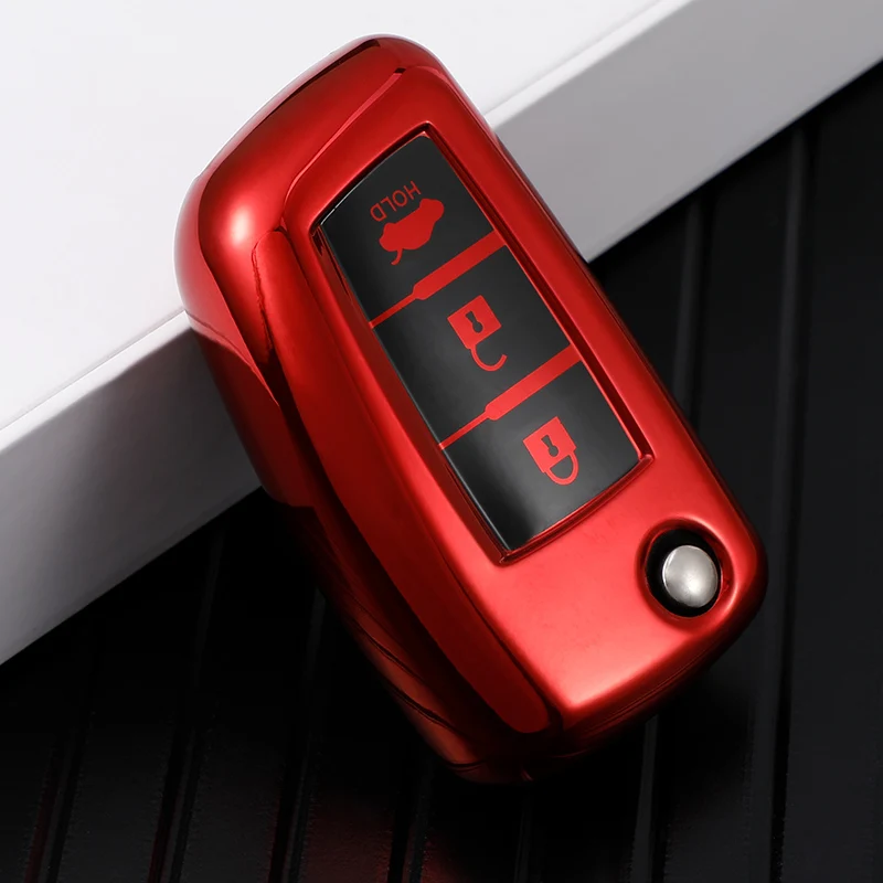 

For Nissan Juke Sunny Murano Rogue Cefiro A32 Xtrail Qashqai J11 Switch Car Flip Key Cover Bag Shell Case Keychain Accessories