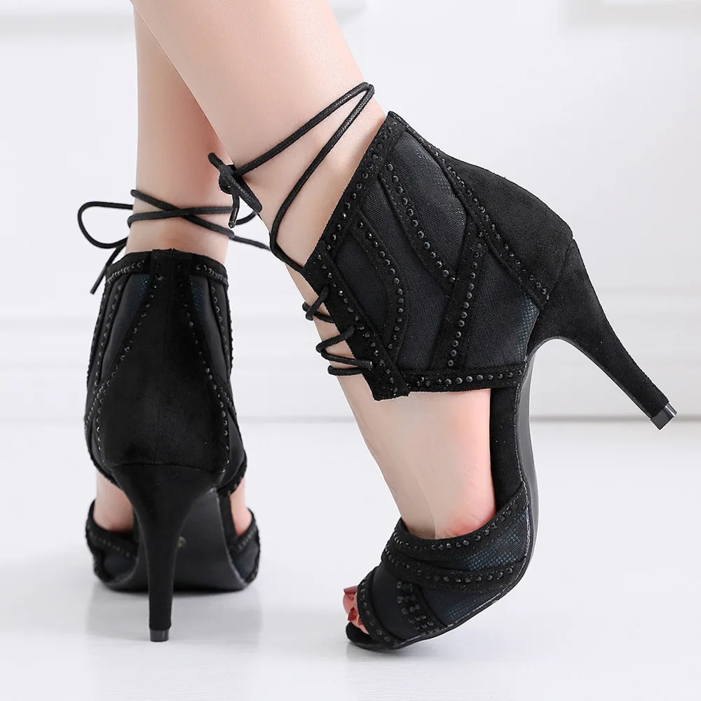 Скидки Сальса Джаз Крытый размера плюс латинские танцы обувь для танцев женские