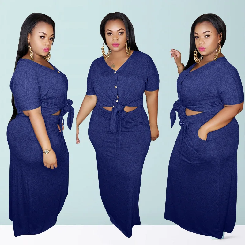 

Hot recommend style high street fahion lounge set tracksuit women two piece outfit short sleeve top + bodycon long skirts