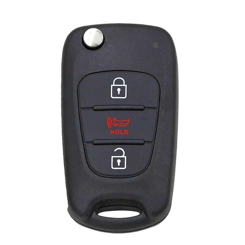 

Keyecu 3 Buttons Flip Remote Car Key Shell Case Cover for Kia Soul Rio 2010 2011 2012 2013 2014 NYOSEKSAM11ATX, TQ8-RKE-3F02