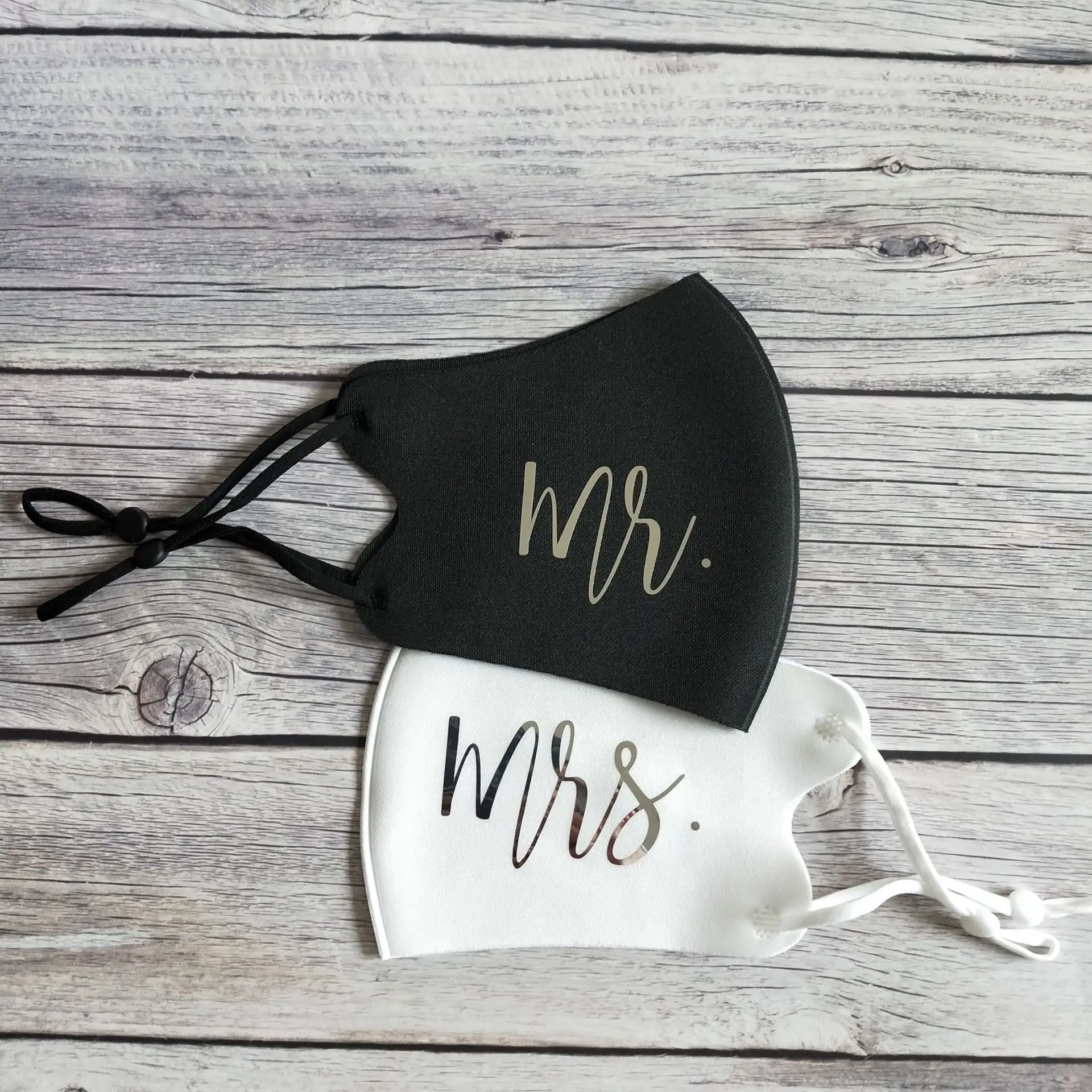 Зеркало Золото Mr Mrs Свадебные маска для лица с регулируемым взрослых маски на