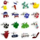 Запонки из латуни, 28 цветов