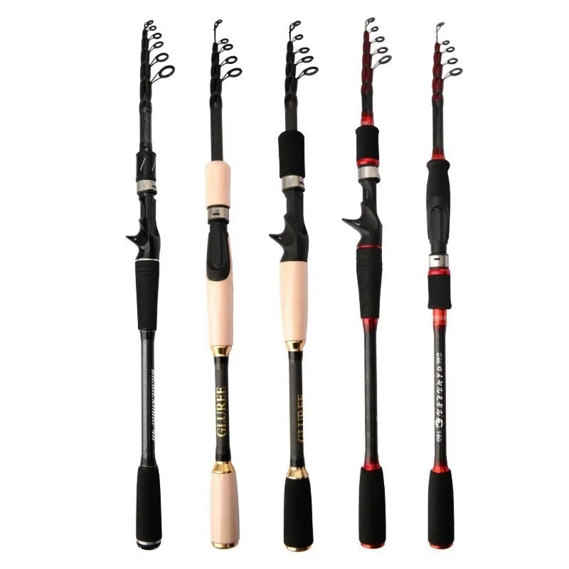 

M Power Carbon Telescopic Fishing Rod 1.8m 2.1m 2.4m 2.7m 3.0m 3.3m 3.6m Solid Tip Spinning Rod Lure Casting Rod Travel pole