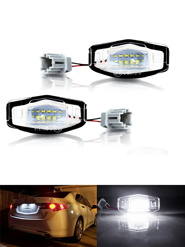 2X 18 LED License Plate Light For Acura For Honda Accord Civic For Odyssey