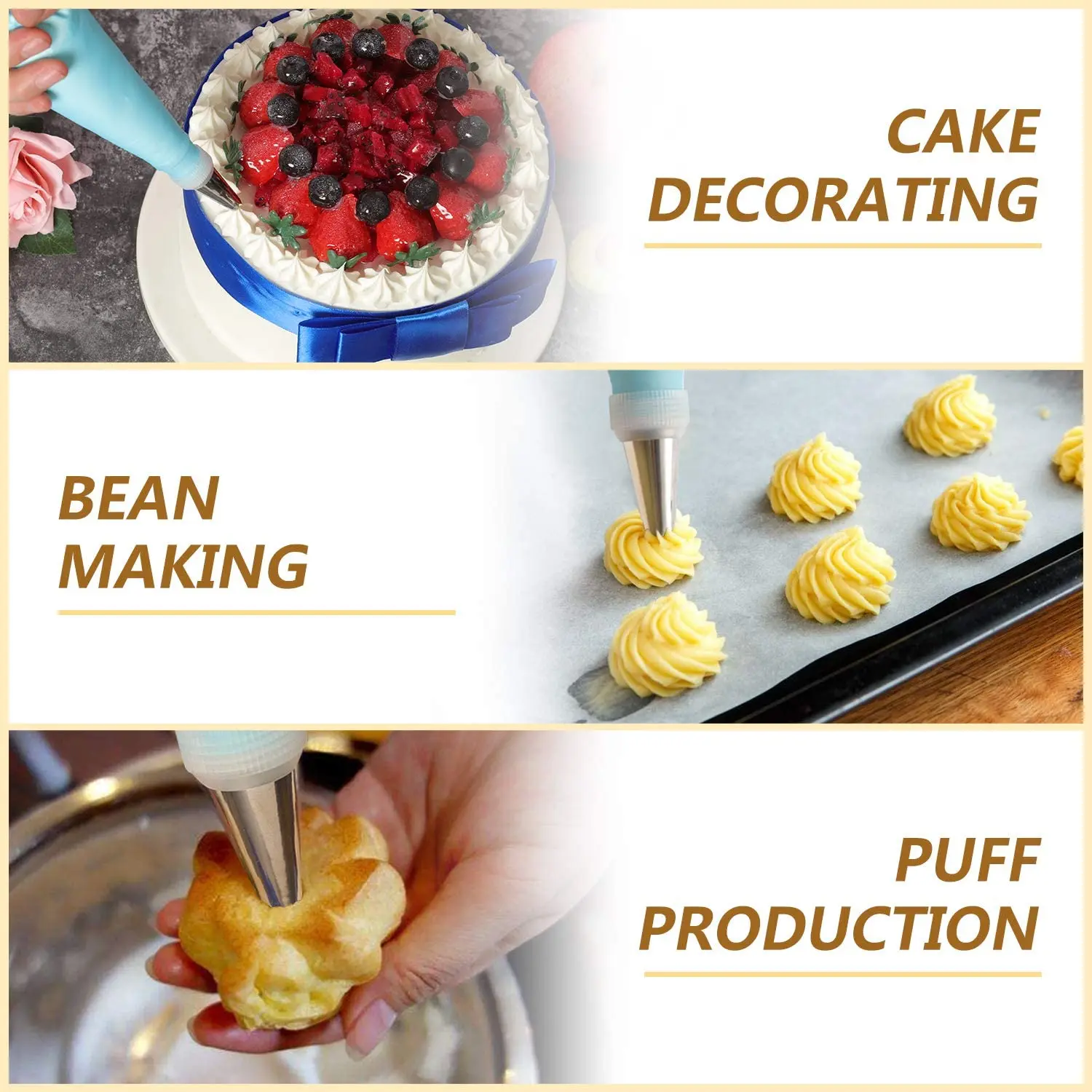 34 шт. Кондитерские муфты 24 гнезда 2 кармана гвозди щетки 1 ножницы коробка для