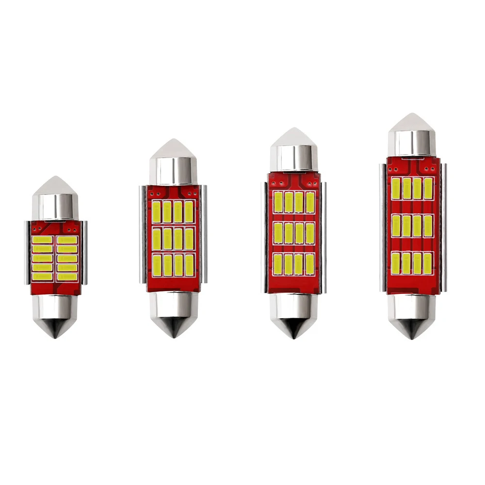 

2x 4014 C10W C5W LED Canbus Festoon 31mm 36mm 39mm 41mm for Car Bulb Interior Reading Light License Plate Lamp White Free Error
