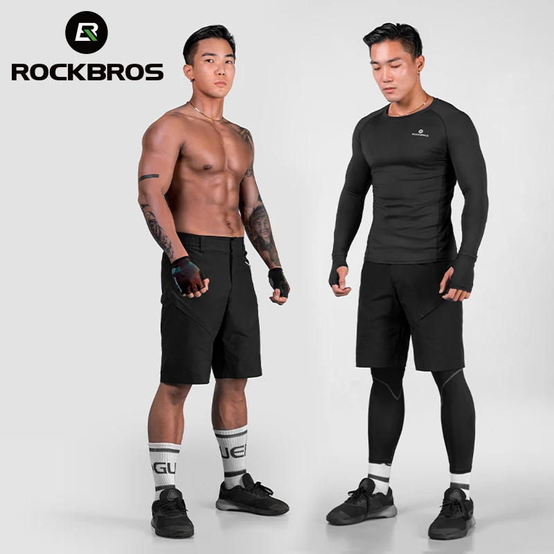 ROCKBROS мужской спортивный костюм для тренажерного зала фитнеса компрессионный