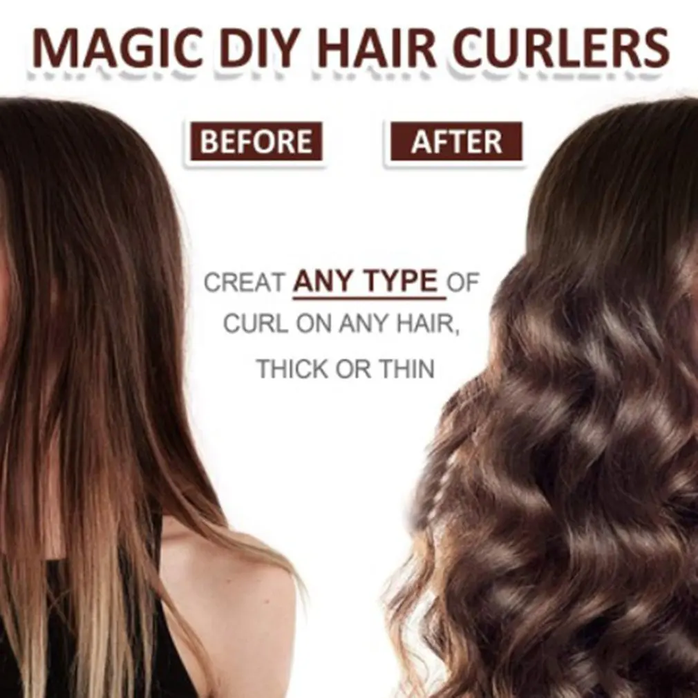 

12PCS 55CM Magic Hair Curlers Spiral DIY Portable Hairstyle Rollers Sticks Durable Beauty Makeup Curling Hair Styling Tools