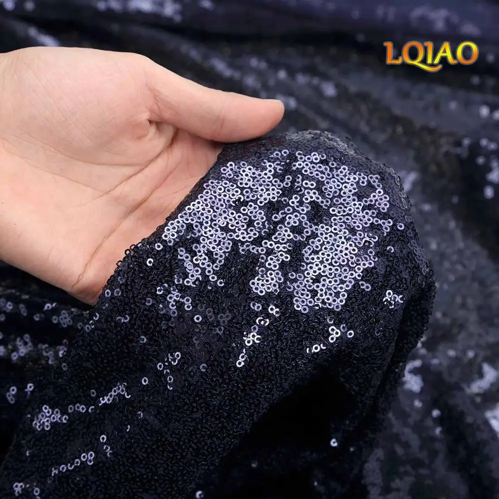 Navy Blue 45*120 см Высококачественная блестящая вышитая сетчатая кружевная ткань с блестками неоновая зеленая блестящая ткань для одежды платья свадебные украшения - Цвет: Navy Blue