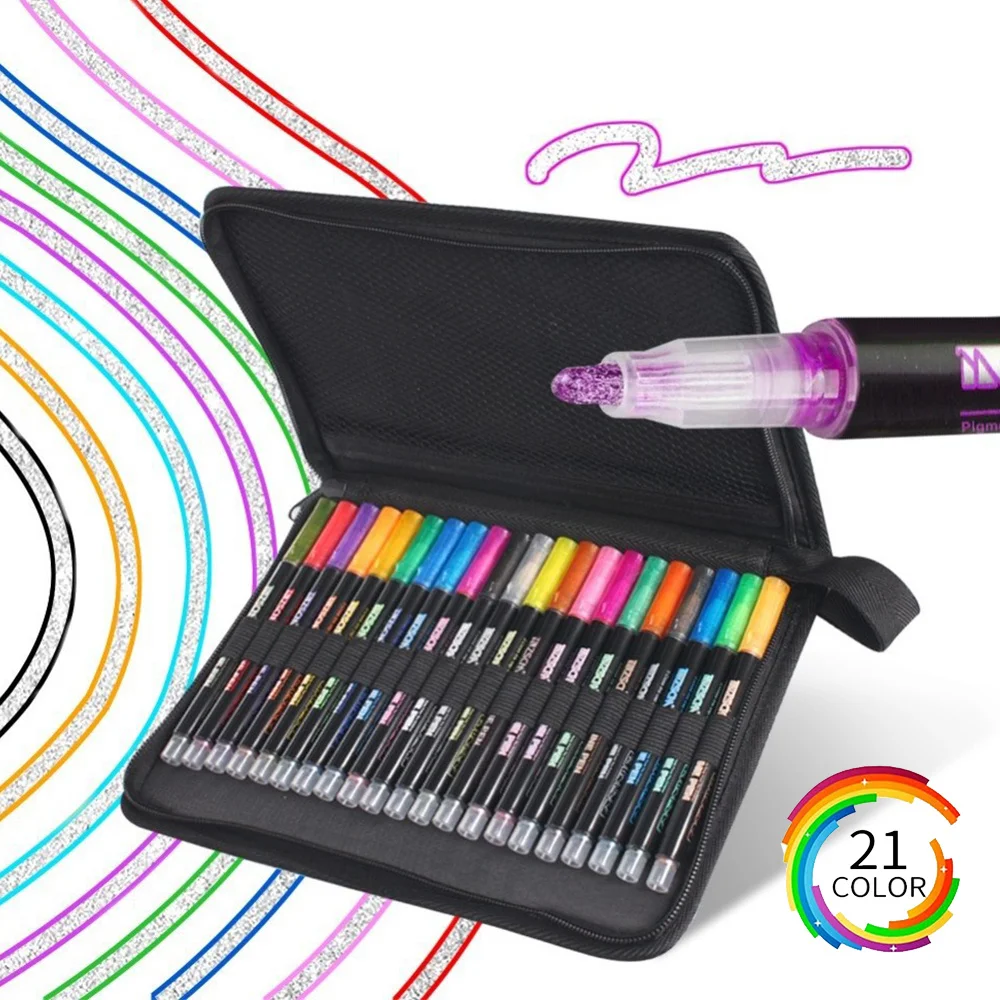 

Double Lines Paint Marker Contour Colored Set Highlighter Outline for Scrapbooking Bullet Diary brush pen markers art supplies