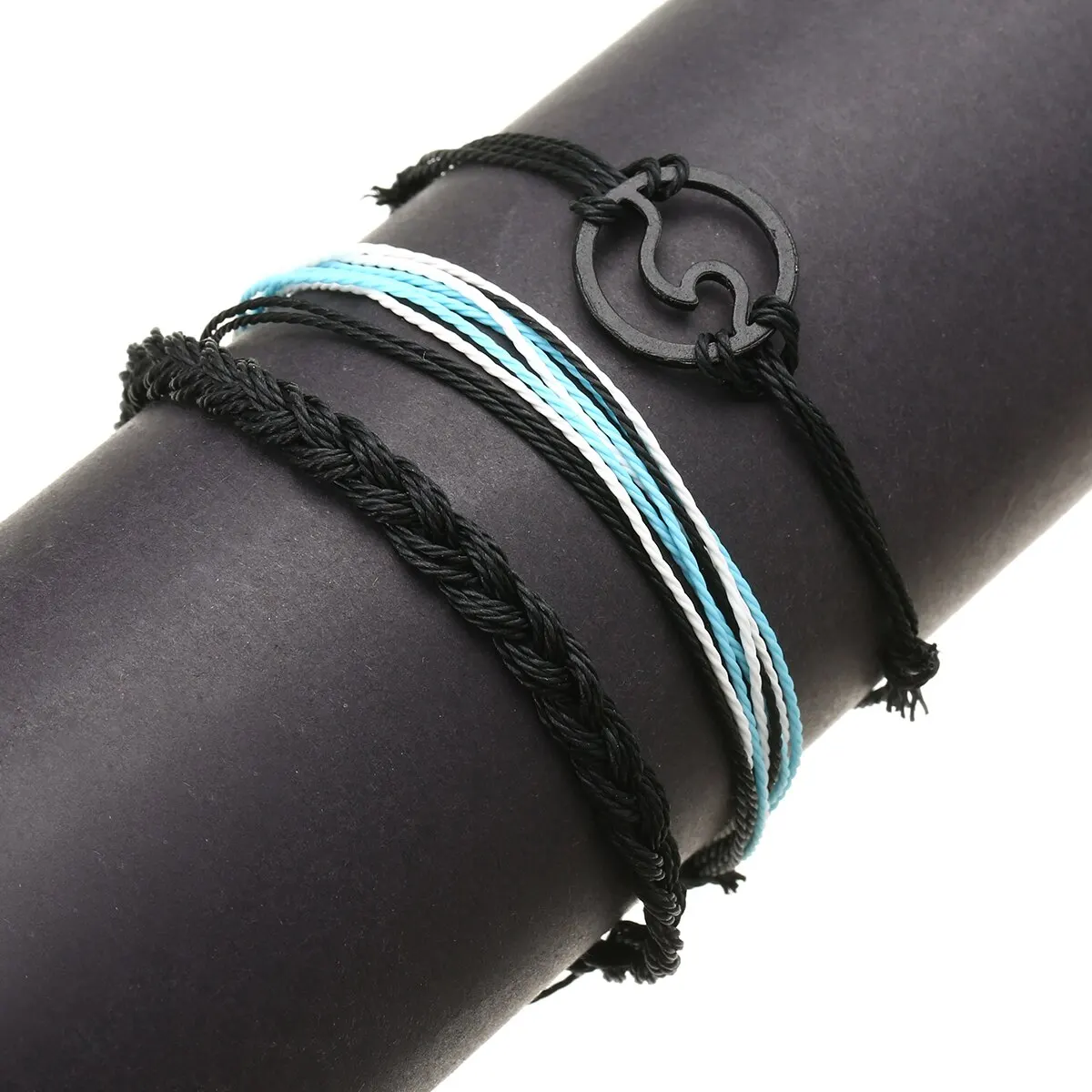 Модный черный стиль унисекс модная многослойная ручная цепочка креативная