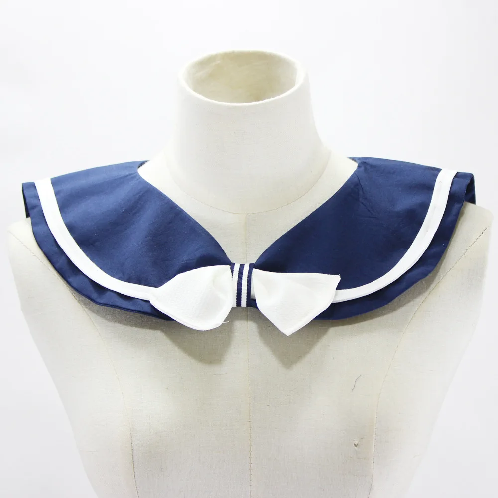 

Navy Sailor Bowtie Fake Collar Shirt Japanese Student Style Detachable False Collar Clothing Accessories New Arrivals