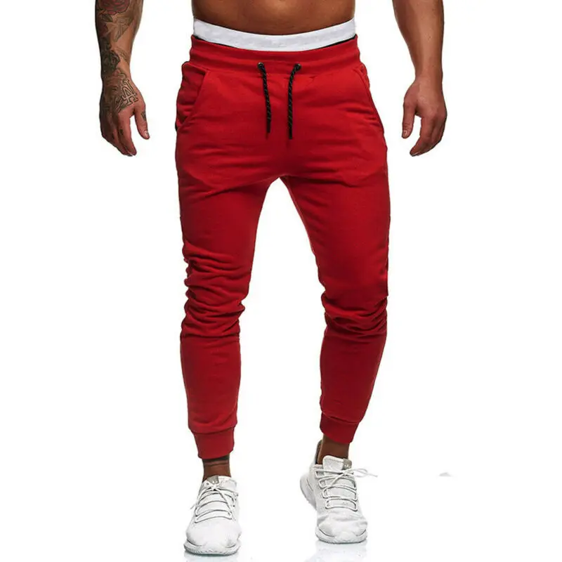 Men Long Casual Sport Pants Gym Slim Fit Trousers Running Joggers Sweatpants | Мужская одежда