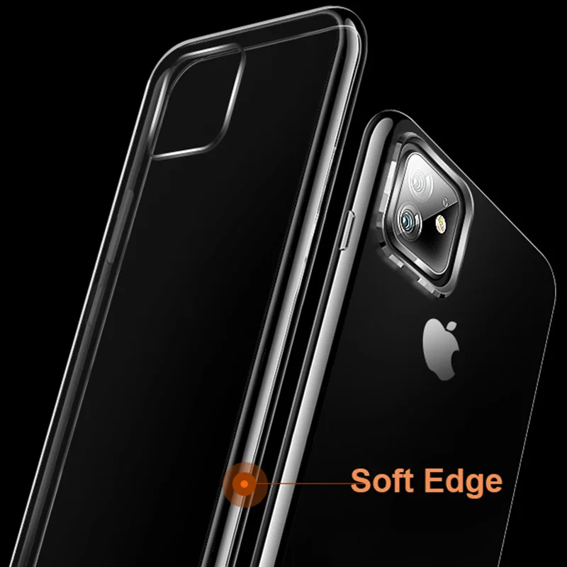 Чехол для iphone 13 12 11 Pro X XR XS Max мягкий силиконовый прозрачный чехол-бампер 6 6S 7 8 Plus SE