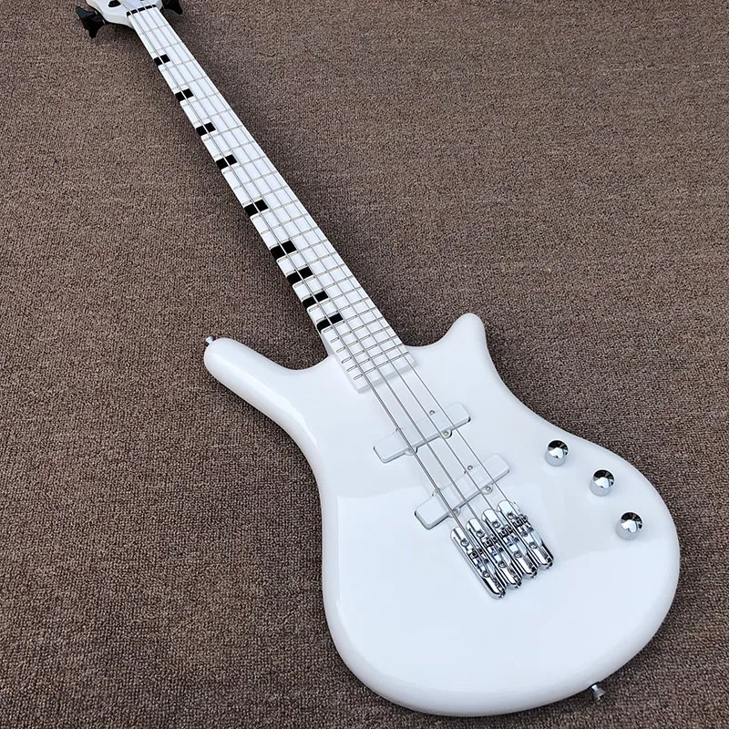 2020 высокое качество 4 струнные бас электрическая гитара белая краска бесплатная