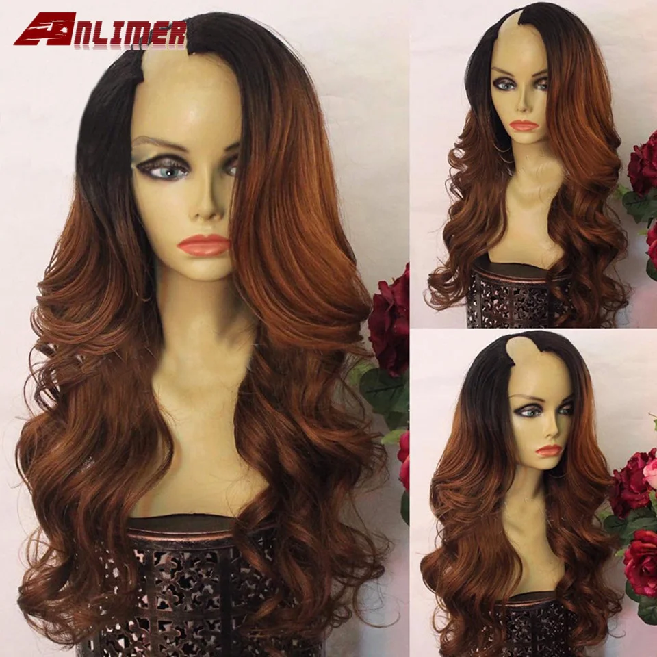 Ombre Brown T#1b/30 U Part Human Hair Wigs Body Wave Brazilian Remy Hair Right Side Part 2*4