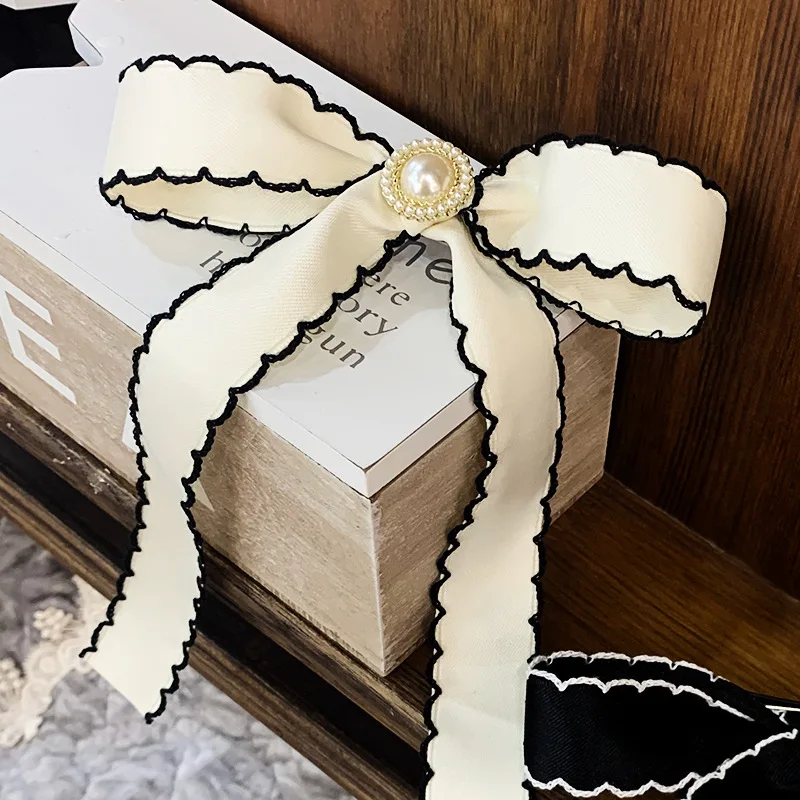 

2021 Fashion Large Size Pearl Barrettes Duckbill Clip Women Hair Clip Simple Bow Hairpins Hair Accessories For Girl