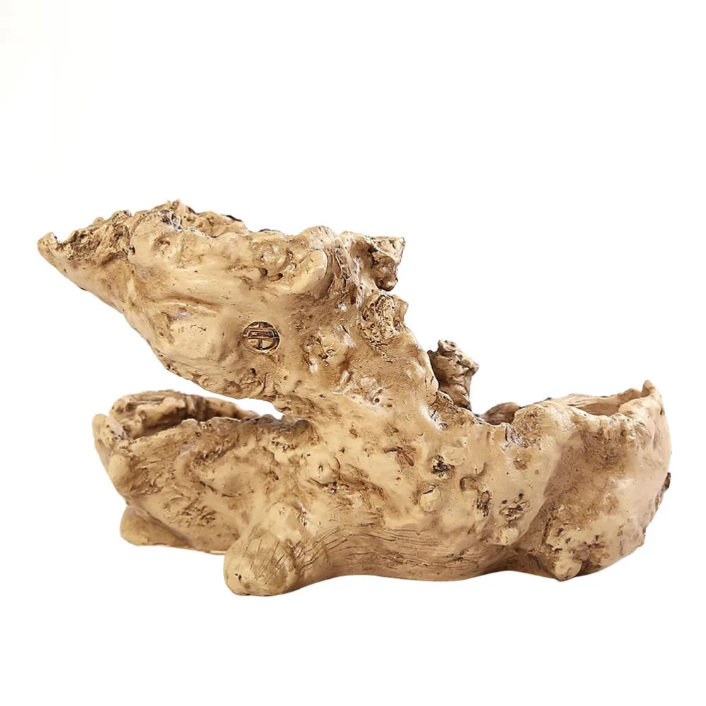

Resin Artificial Twisted Driftwood Planter Flower Pot Sculpture Succulent Planter Multilayer 3 Pots for Decoration Plants