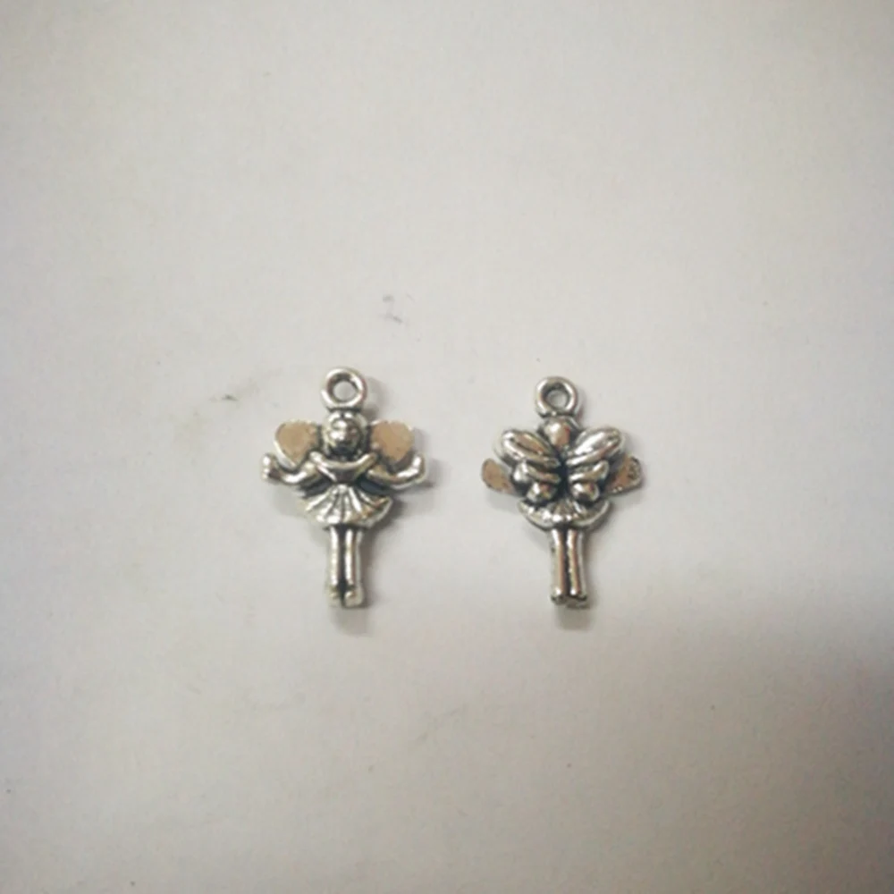 

20pcs 13x19mm Angel Craft Jewelry For Women Antique Silver Color
