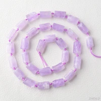 zhen d natural stones purple amethysts chalcedony cylindrical beads diy for jewelry making charm gemstone needlework necklace