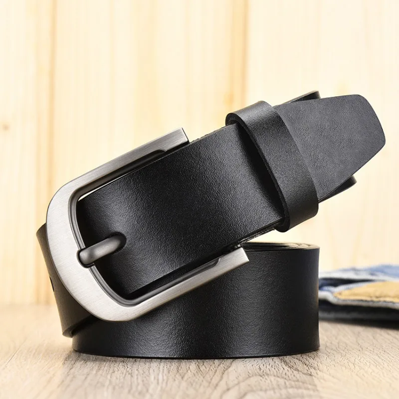 Мужской кожаный ремень мужской с пряжкой из натуральной коровьей кожи ремни для