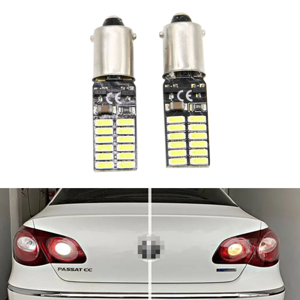 2X H6W 434 BA9S Bax9s Canbus без ошибок 24 SMD СВЕТОДИОДНЫЙ парковочный боковый светильник