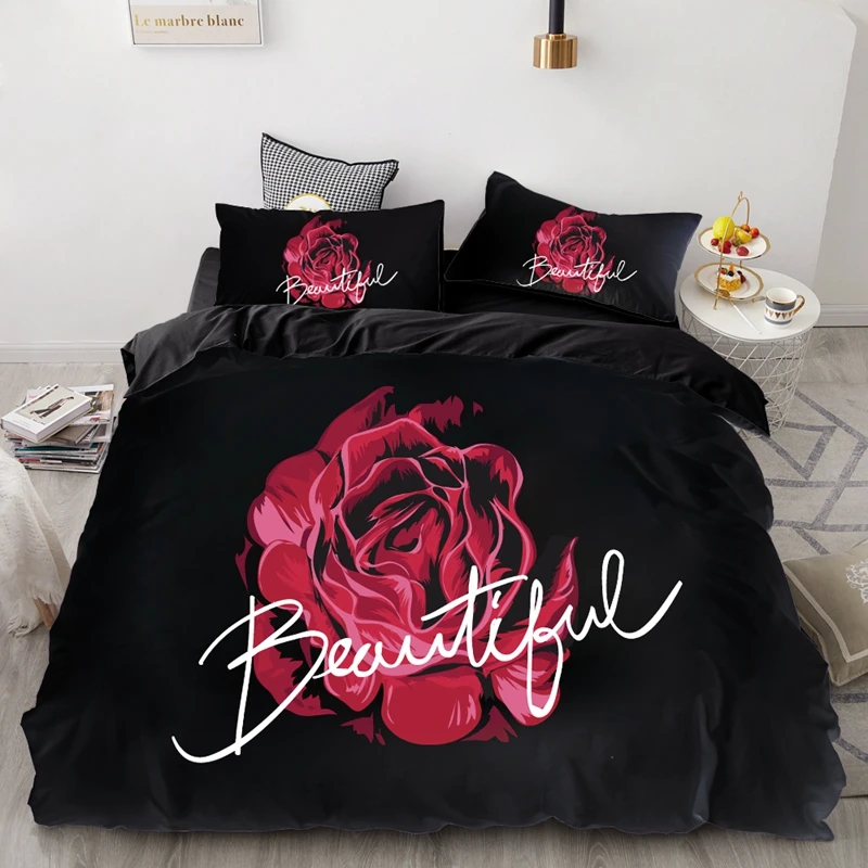 Dream NS 2019 3D Rose Cotton Queen King Twin Duvet Quilt Cover Sheet Pillowcases Wedding Bedding Set Bedspread Bedclothes | Дом и сад