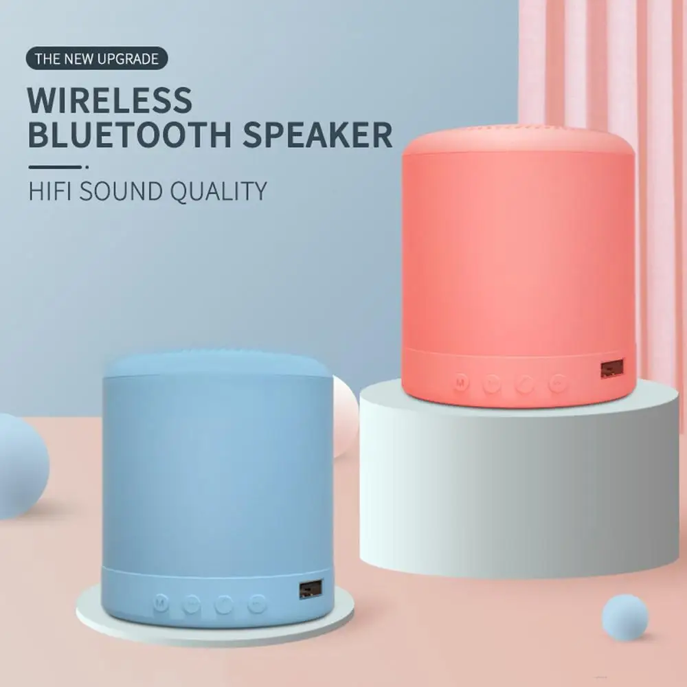 

Mini Smart Bluetooth Speaker Portable Bluetooth+FM MP3 Speaker Recharge Music Subwoofer Stereo Macaron Rainbow Candy Color