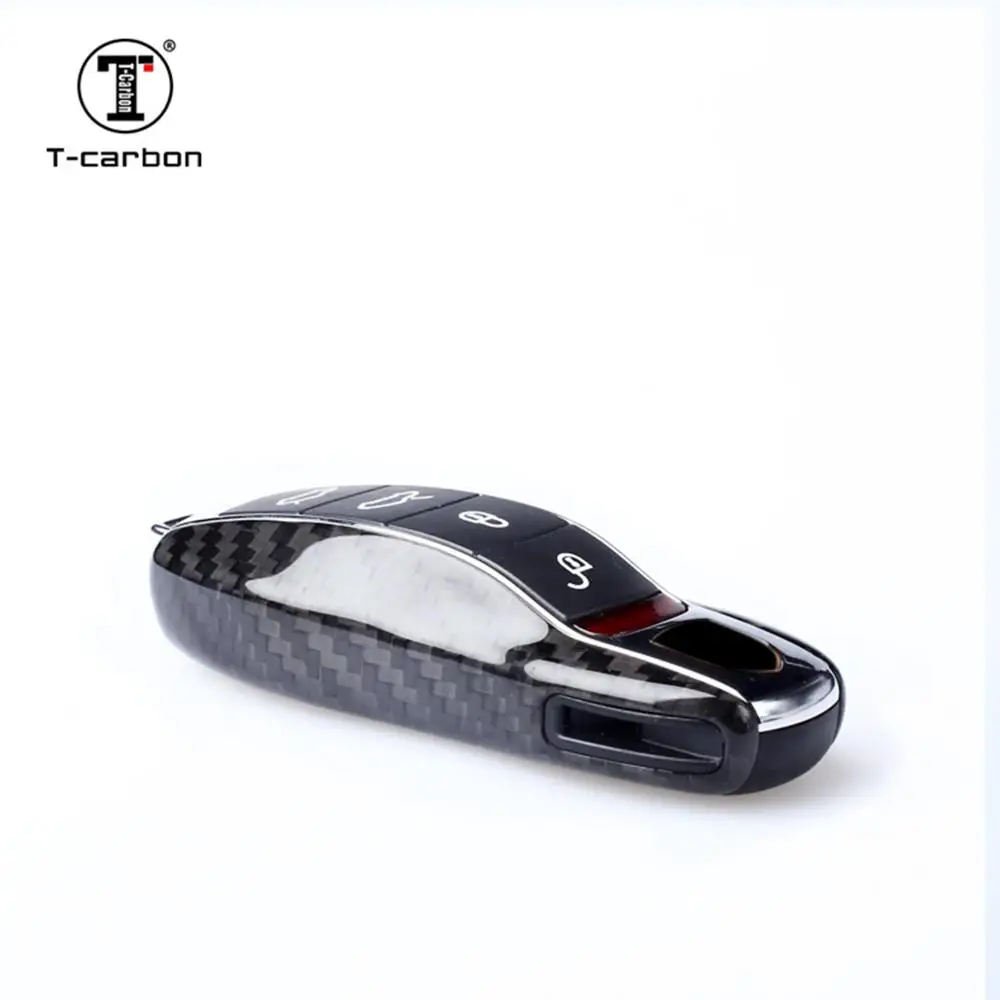 Чехол для ключей из углеродного волокна T carbon Porsche New Cayenne|cayenne key|key coverkey shell |