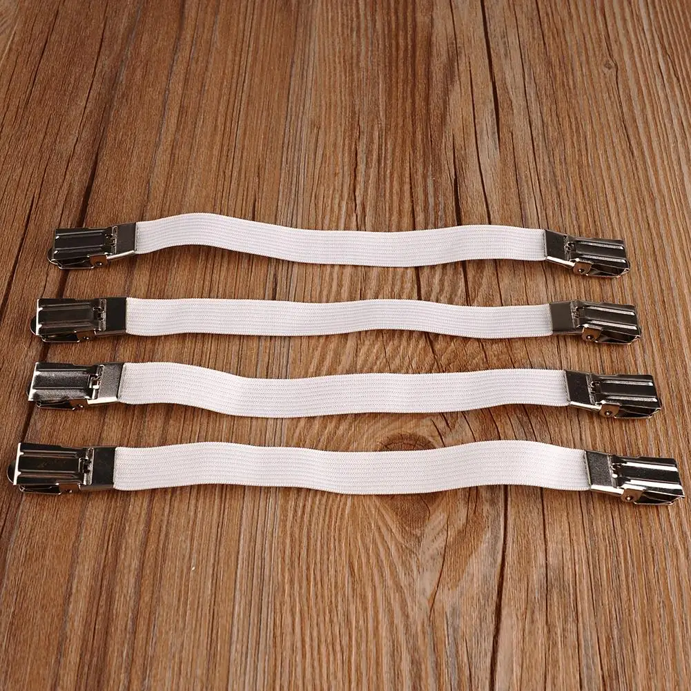 

New Useful Multipurpose 4pcs Bed Sheet Fasteners Elastic Holder Clip Grippers