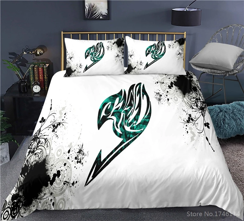 

FAIRY TAIL Anime Duvet Cover / Comforter Cover Set Twin Full Queen King Size Bedding Set Bedclothes Soft Comfortable Bed Linens