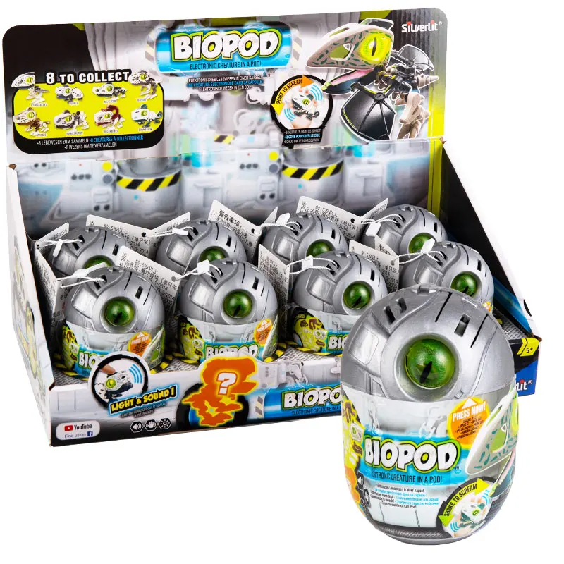Слепой ящик Biopods мяч для животных динозавр яйцо сюрприз звук и свет сборка