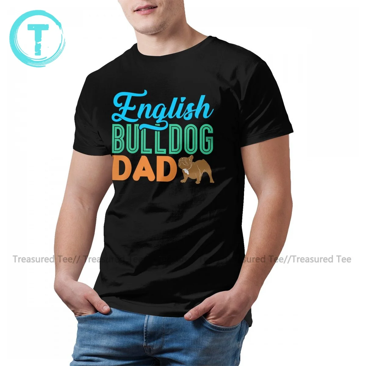 

Bulldog T Shirt Male Casual 100 Cotton Printed Tee Shirt Short Sleeve Classic T-Shirt 4xl