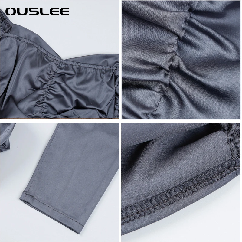 

OUSLEE Sexy Off Shoulder Women Mini Dress Fashion Bodycon Short Dresses High Waist Long Sleeves Solid Elegant Party Ladies Dress
