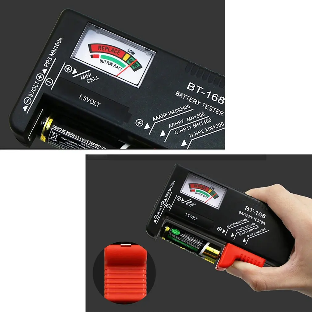 BT168 Portable Universal Digital Battery Tester Volt Checker For AA AAA 9V Button Multiple Size |